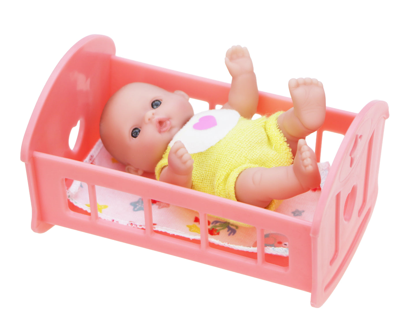 Lots to Love Babies 5" All Vinyl Dolls in Play House with Assorted Accessories