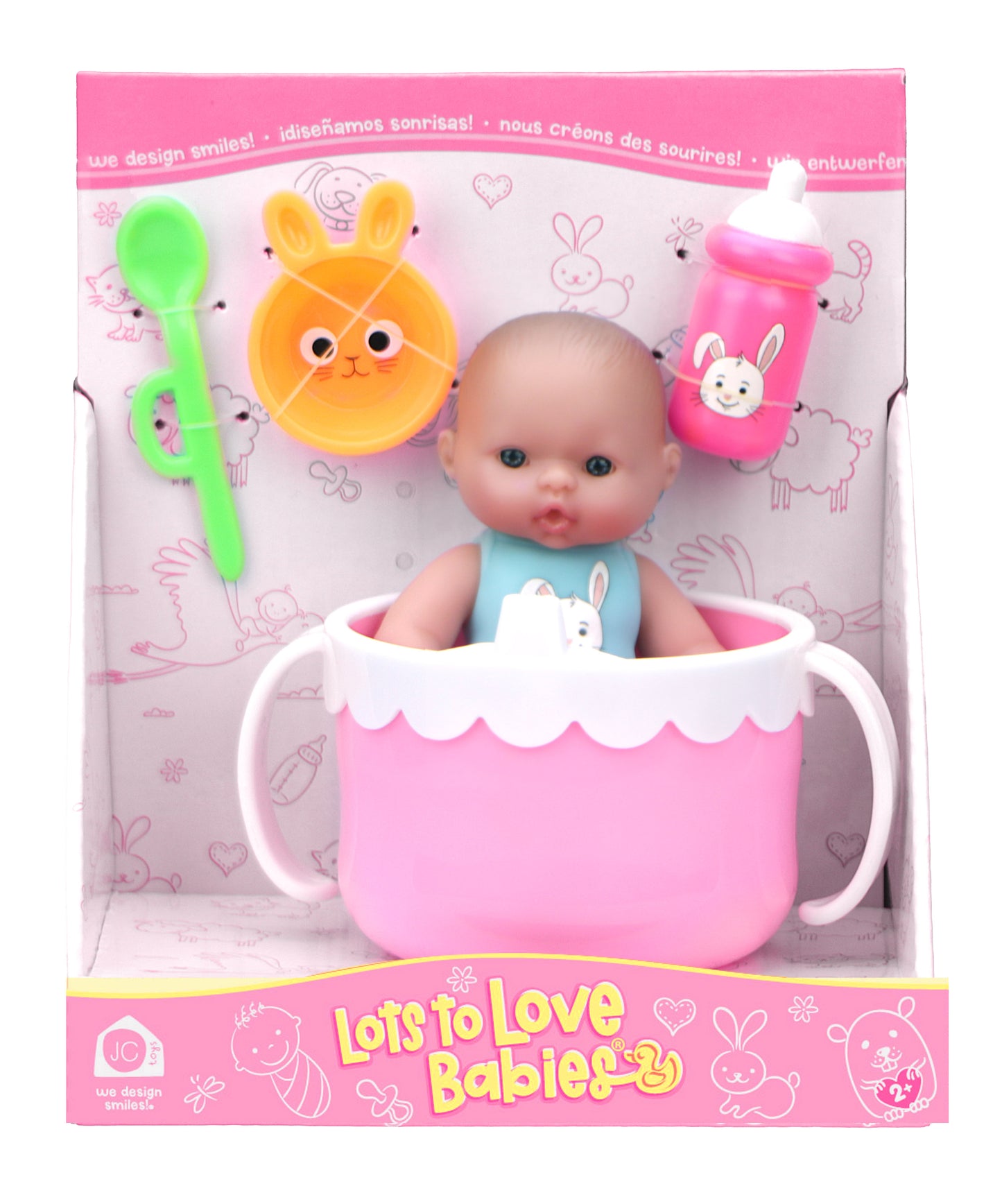 Lots to Love Babies. 5" All Vinyl Mini Doll Nursery Accessory Assortment. Caucasian 2+