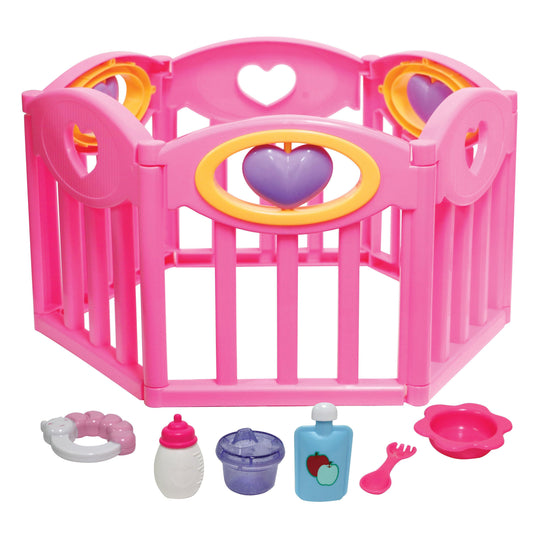 JC Toys, Deluxe Baby Doll PlayPen and Accessories for Dolls up to 17 inches - JC Toys Group Inc.