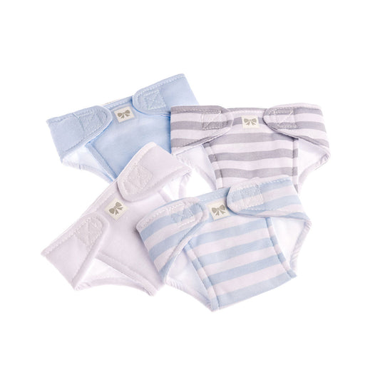 JC Toys Baby Doll Eco Diapers 4 Pack Fits dolls 14 to18 inch in Blue - JC Toys Group Inc.