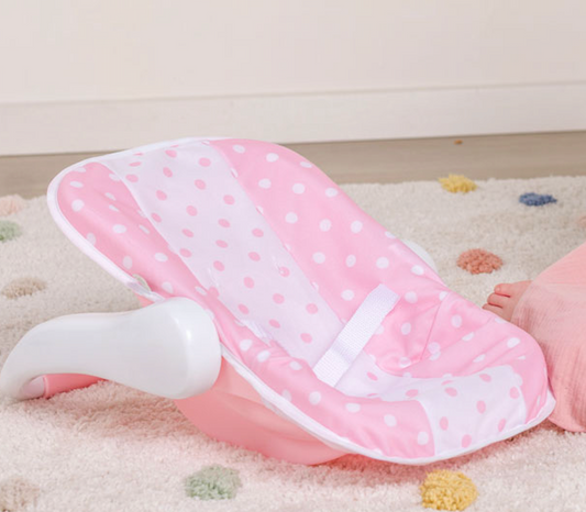 Berenguer Boutique! Pink and White  Carrier with Multi-Position Handle for dolls up to 16"