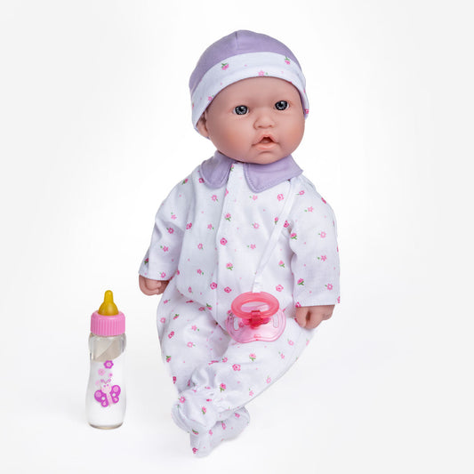 JC Toys, La Baby 16 inches Soft Body Baby Doll in Purple - Realistic Features - JC Toys Group Inc.