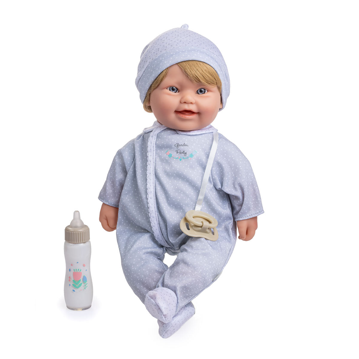 JC Toys, Down Syndrome La Baby 16 inches Soft Body Baby Doll Blonde Hair - Realistic Features