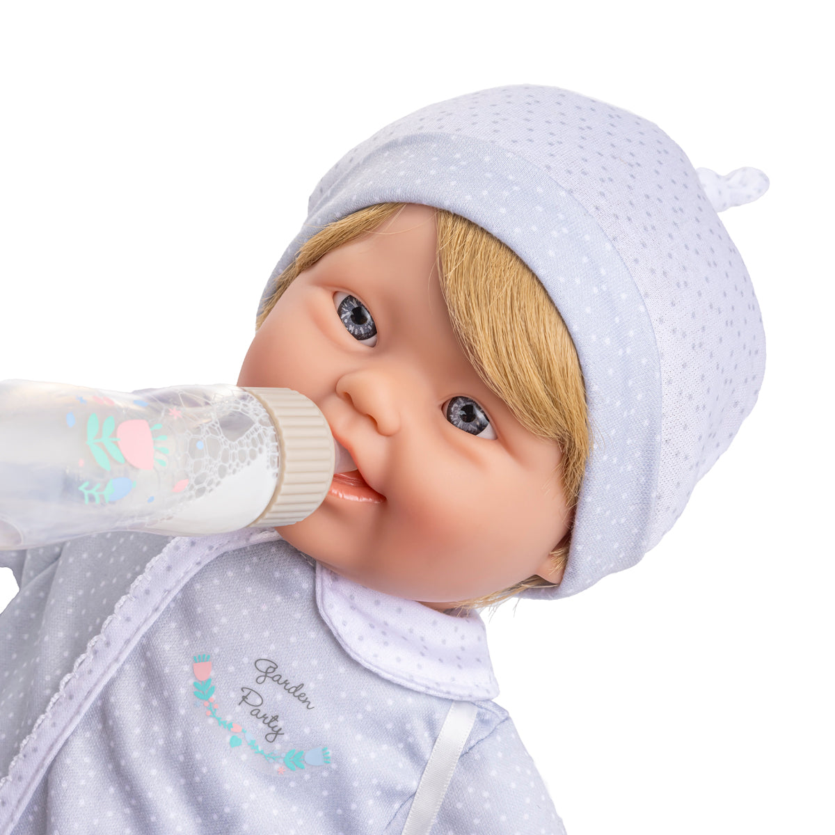 JC Toys, Down Syndrome La Baby 16 inches Soft Body Baby Doll Blonde Hair - Realistic Features