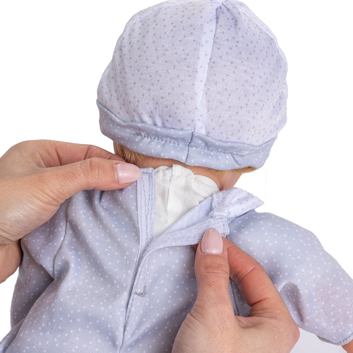 JC Toys, Down Syndrome La Baby 16 inches Soft Body Baby Doll Brown Hair - Realistic Features