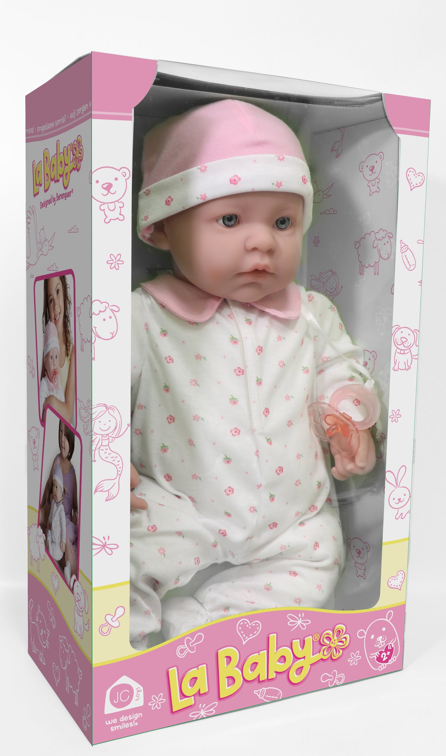 La Baby Play Doll - 20" Soft Body Baby Doll in baby outfit Pink w/ Pacifier