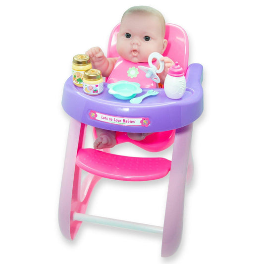 JC Toys, Lots to Love Babies 14 inches Baby Doll with High Chair and Accessories - JC Toys Group Inc.