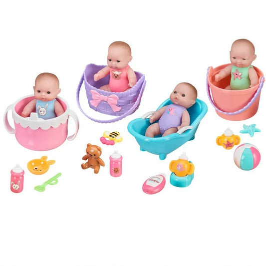 Lots to Love Babies. 5" All Vinyl Mini Doll Nursery Accessory Assortment. Caucasian 2+