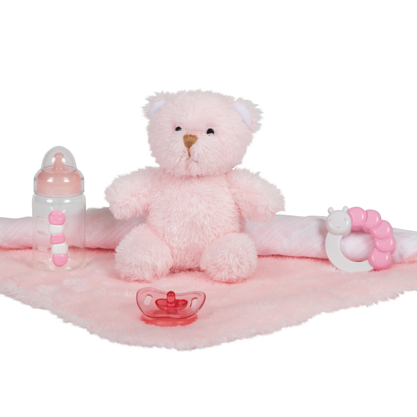 JC Toys,La Newborn All-Vinyl Real Girl 15in Baby Doll-White Outfit & Accessories