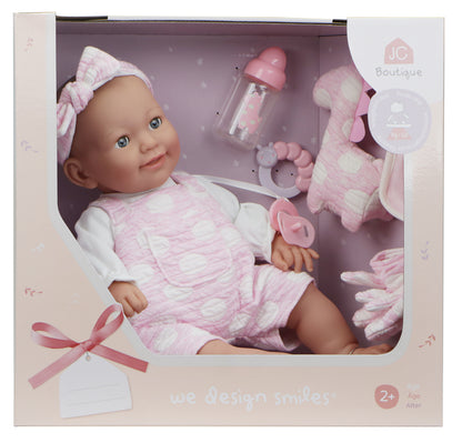 (PRE-ORDER ONLY AVAILABLE AUG 2026)JC Toys, La Newborn Soft Body Weighted Baby Doll 15.5in Playtime