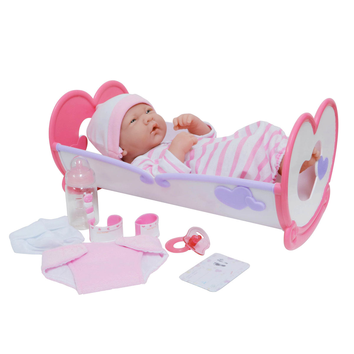JC Toys, La Newborn 14 inch Life-Like All Vinyl Baby Doll Rocking Crib Gift Set - JC Toys Group Inc.