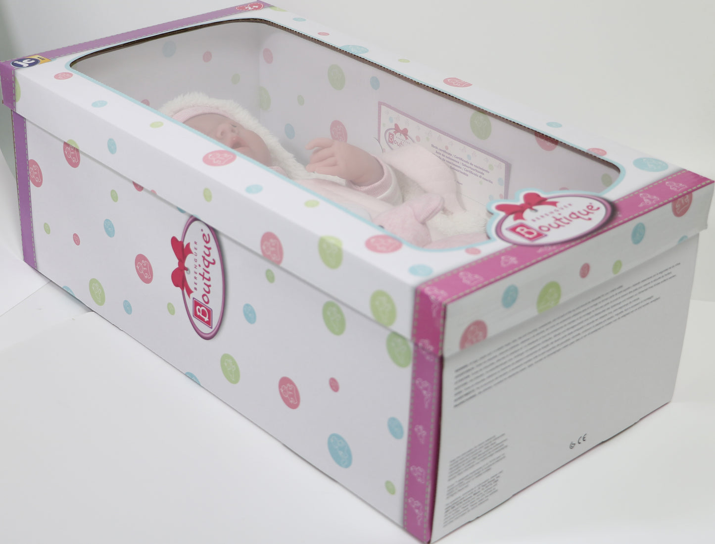 JC Toys, Soft Body La Newborn 15.5 inches baby doll in Pink Soft Basket Gift Set