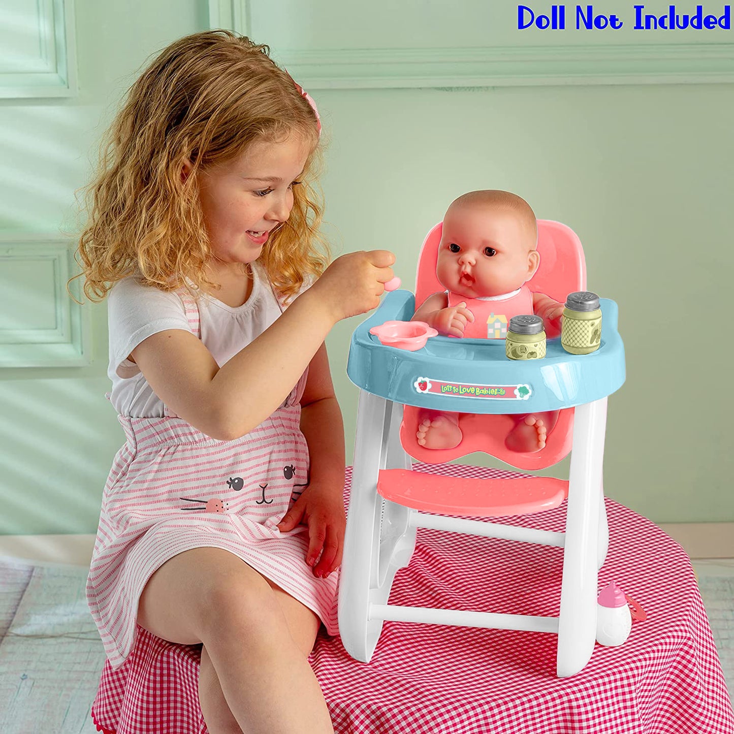 For Keeps! Highchair + Accessory Gift Set fits dolls up to 16” dolls - Ages 2+
