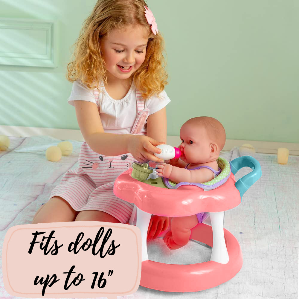 For Keeps! Baby Doll Walker with play accessory for dolls up to 16"