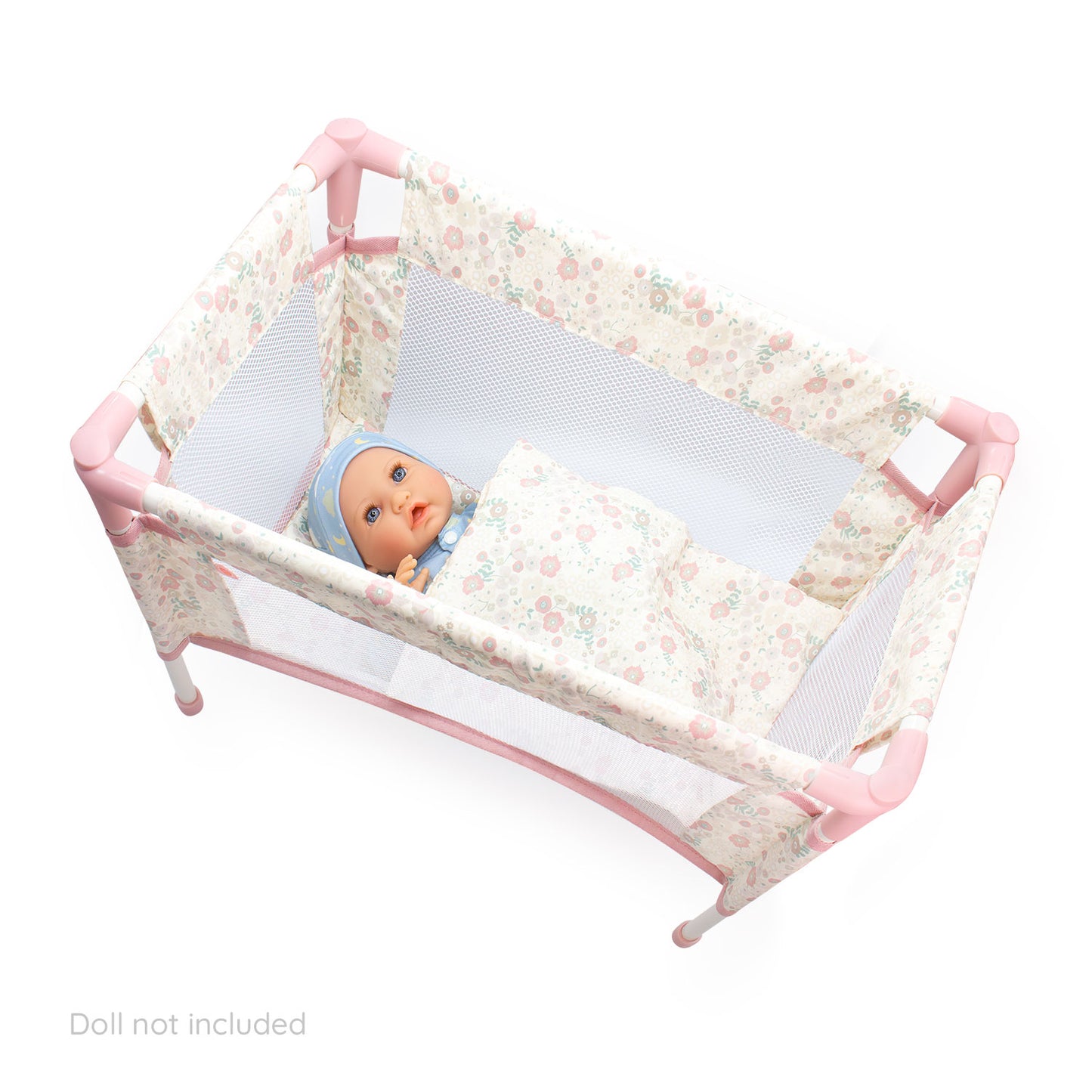 (PRE-ORDER ONLY AVAILABLE AUG 2026)Bonbebé® Doll Playpen with Travel Bag & Soft Mat and pillow (Fits Most Dolls)