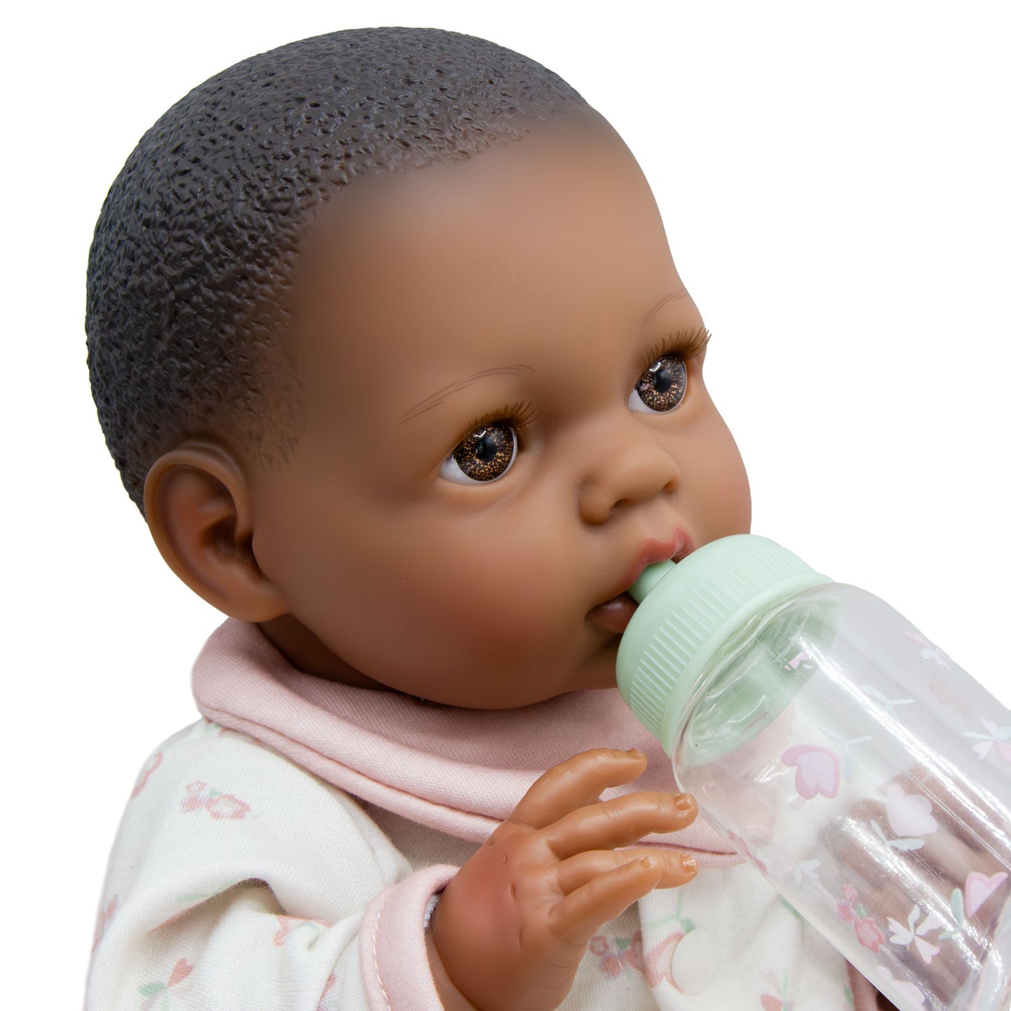 (PRE-ORDER ONLY AVAILABLE AUG 2026)Bonbebé® 15.5” Weighted Reborn Baby Doll with Real Heartbeat, 16-Piece Gift Set (Pink, African American)