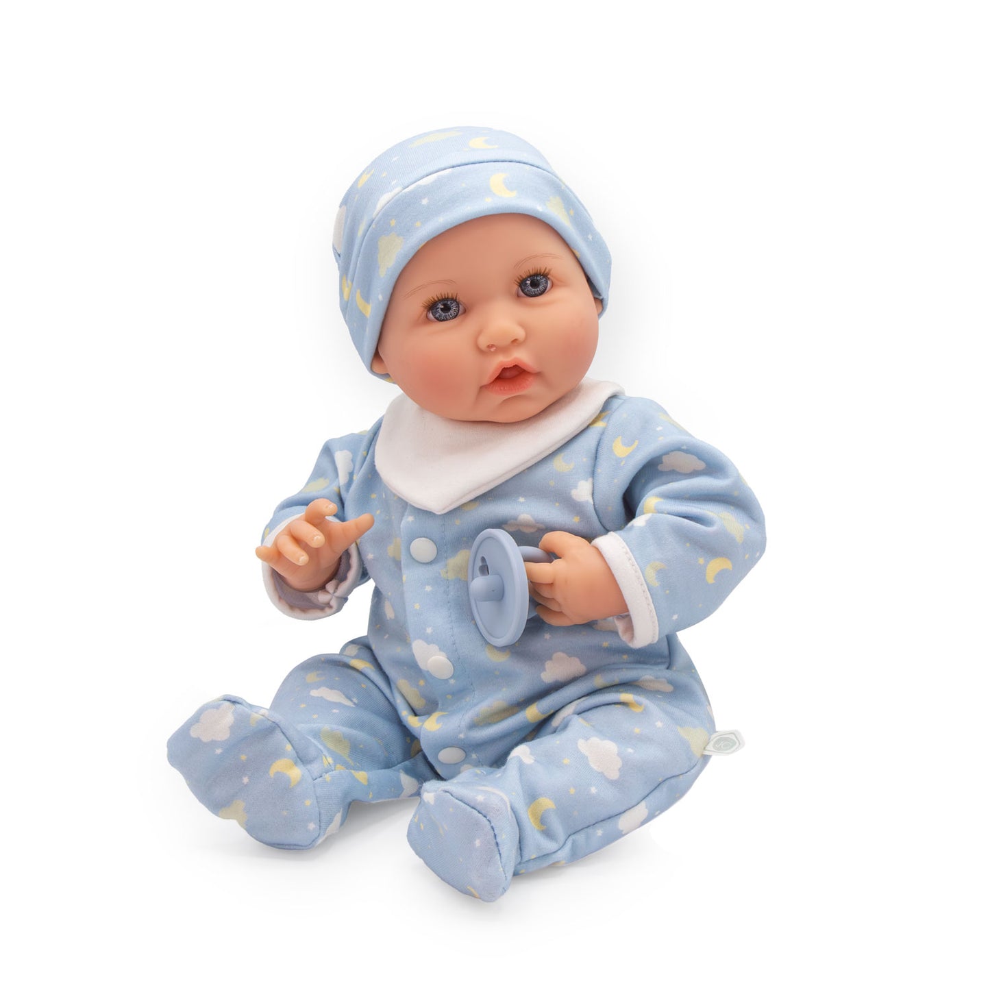 (PRE-ORDER ONLY AVAILABLE AUG 2026)Bonbebé® 15.5” Weighted Reborn Baby Doll with Real Heartbeat, 16-Piece Gift Set (Blue, Caucasian)