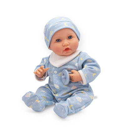 (PRE-ORDER ONLY AVAILABLE AUG 2026)Bonbebé® 15.5” Weighted Reborn Baby Doll with Real Heartbeat, 16-Piece Gift Set (Blue, Caucasian)