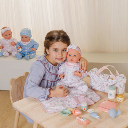 (PRE-ORDER ONLY AVAILABLE AUG 2026)Bonbebé® 15-Piece Doll Diaper Bag Set with Accessories & Changing Mat