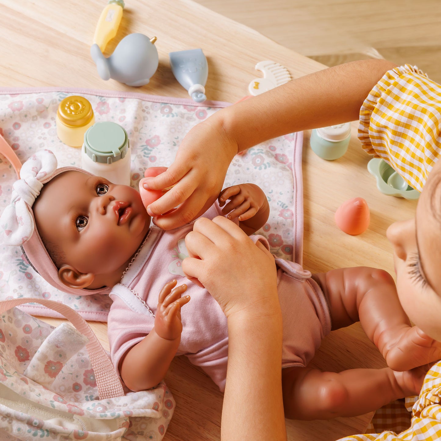 (PRE-ORDER ONLY AVAILABLE AUG 2026)Bonbebé® 15-Piece Doll Diaper Bag Set with Accessories & Changing Mat