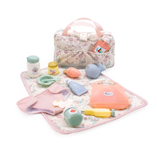 (PRE-ORDER ONLY AVAILABLE AUG 2026)Bonbebé® 15-Piece Doll Diaper Bag Set with Accessories & Changing Mat