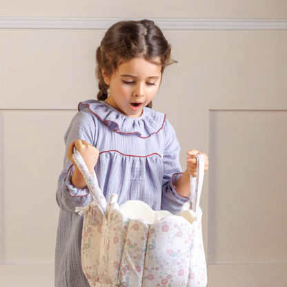 (PRE-ORDER ONLY AVAILABLE AUG 2026)Bonbebé® Doll Bassinet Carry Bed with Soft Fabric & Handles