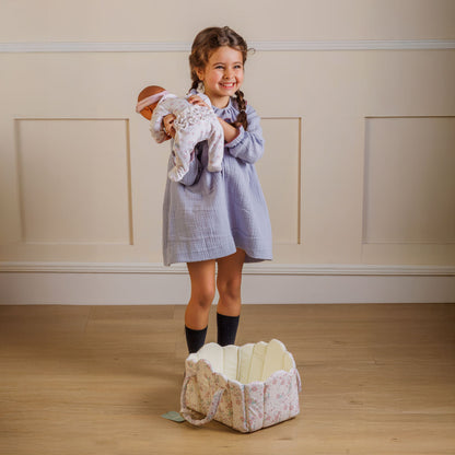 (PRE-ORDER ONLY AVAILABLE AUG 2026)Bonbebé® Doll Bassinet Carry Bed with Soft Fabric & Handles