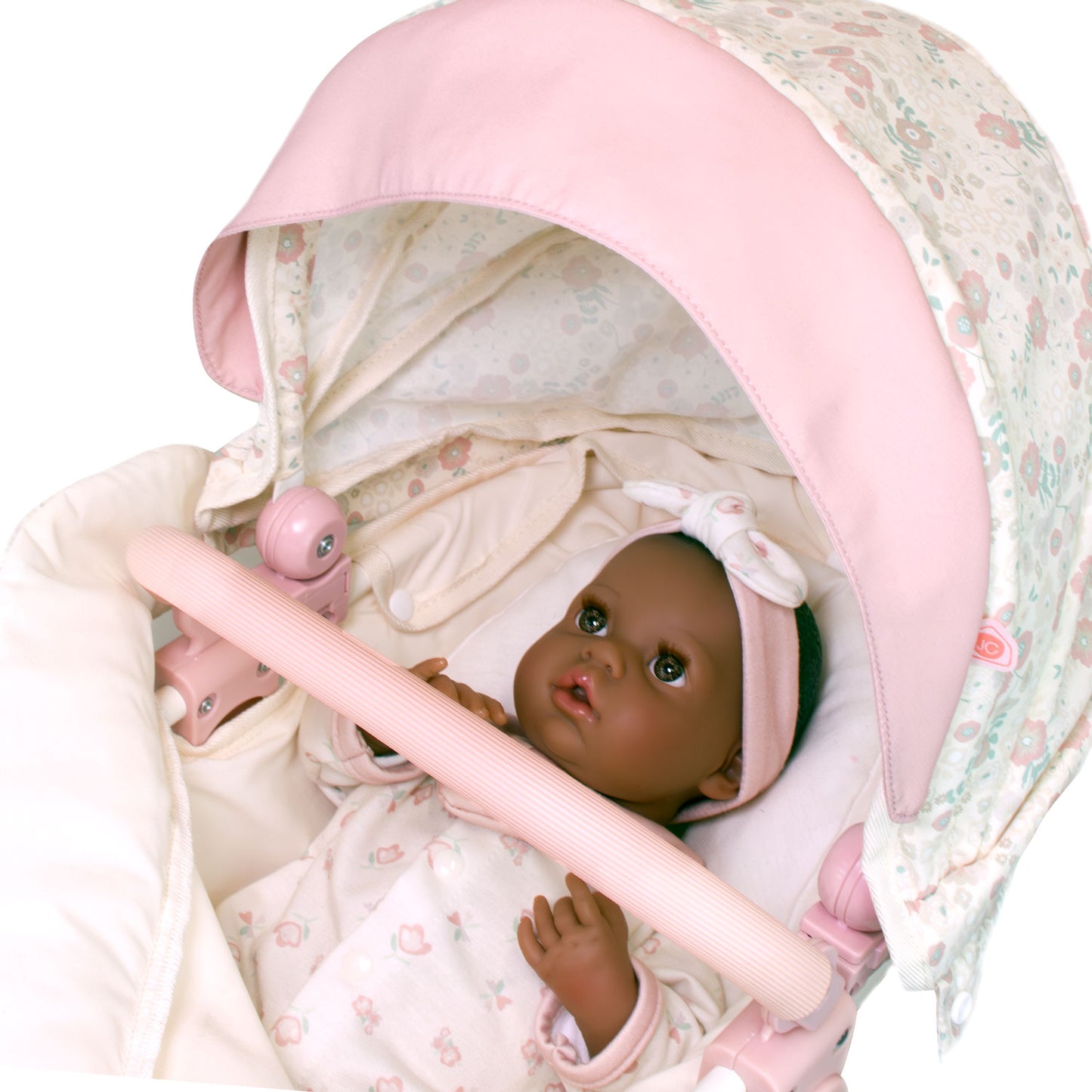 (PRE-ORDER ONLY AVAILABLE AUG 2026)Bonbebé® Sports Pram with Diaper Bag – Deluxe Doll Stroller (Pink Collection)
