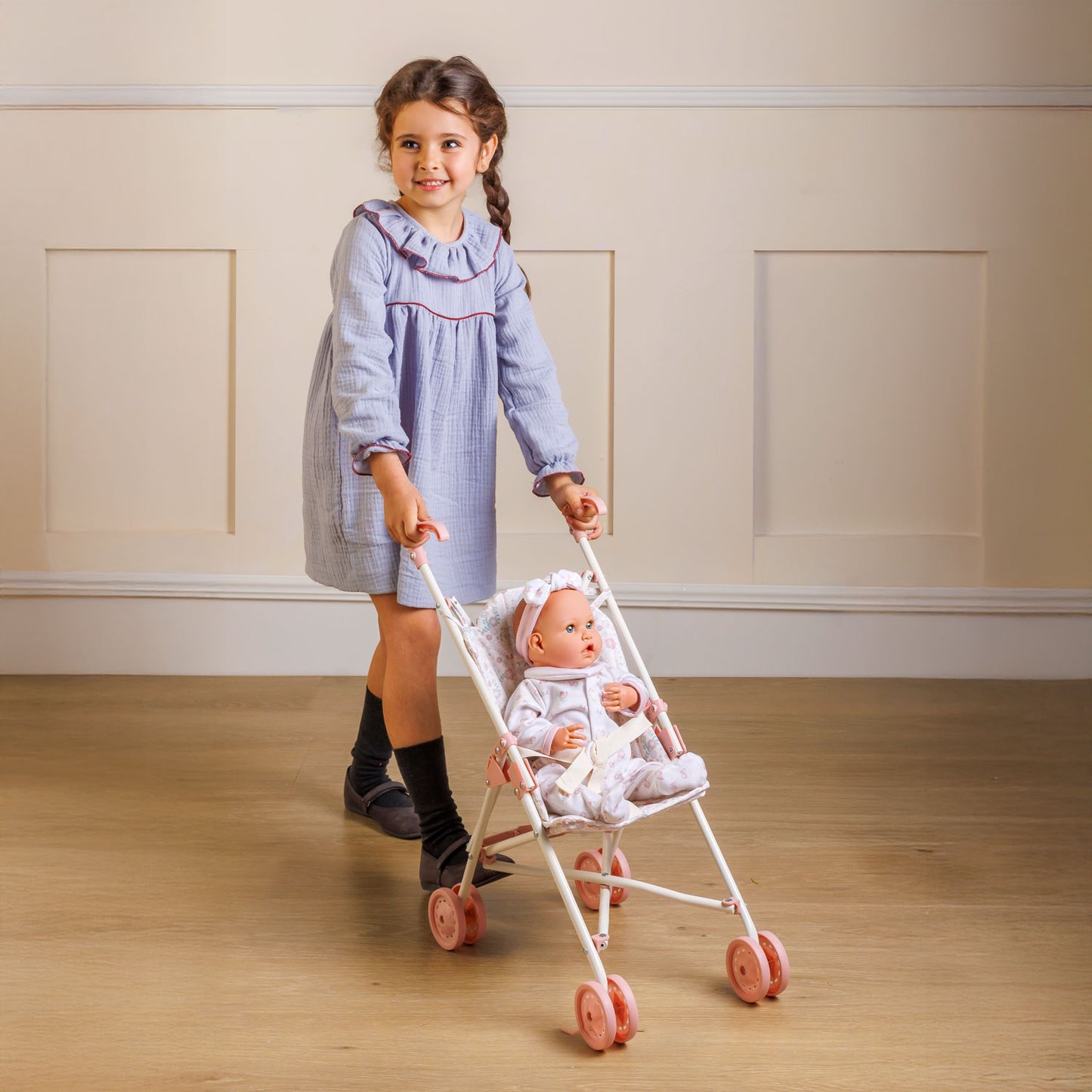 (PRE-ORDER ONLY AVAILABLE AUG 2026)Bonbebé® Doll Umbrella Stroller – Lightweight Folding Stroller (Mustard Collection)