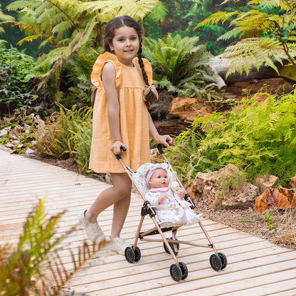 (PRE-ORDER ONLY AVAILABLE AUG 2026)Bonbebé® Doll Umbrella Stroller – Lightweight Folding Stroller (Mustard Collection)