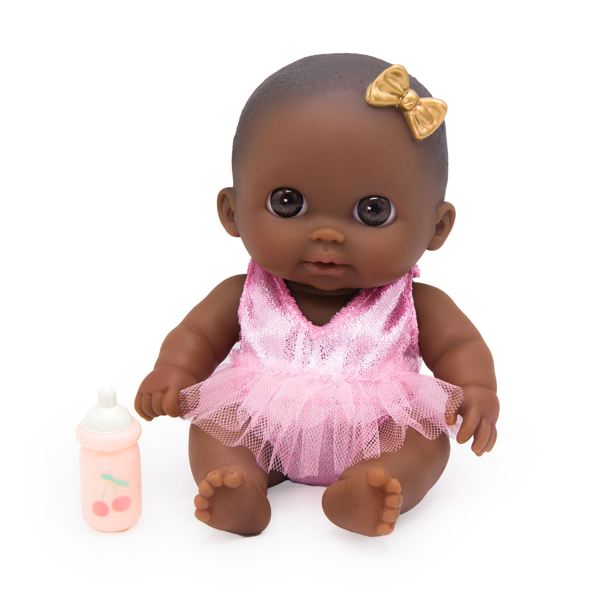 Lil’ Cutesies 8.5" African American All-Vinyl Doll – Sparkle Ballerina Dress