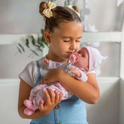 Nonis 15" Realistic Soft Body Baby Doll Open/Close Eyes 10 Pcs. Set | Pink | Ages 2+