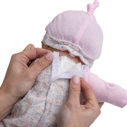 Nonis Boutique 15" Realistic Soft Body Baby Doll Blonde Hair Open/Close Eyes 10 Pcs. Set | Pink | Ages 2+