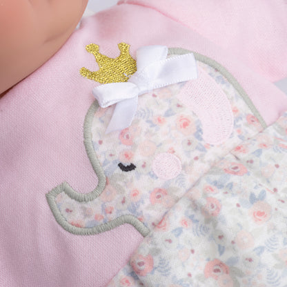Nonis Boutique 15" Realistic Soft Body Baby Doll Blonde Hair Open/Close Eyes 10 Pcs. Set | Pink | Ages 2+
