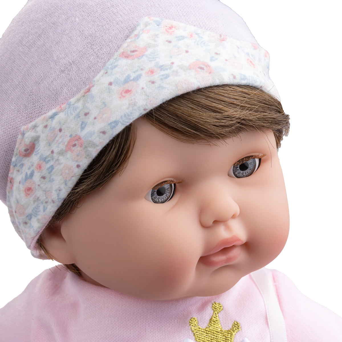 Berenguer Boutique 15" Realistic Soft Body Baby Doll Brown Hair Open/Close Eyes 10 Pcs. Set | Pink | Ages 2+