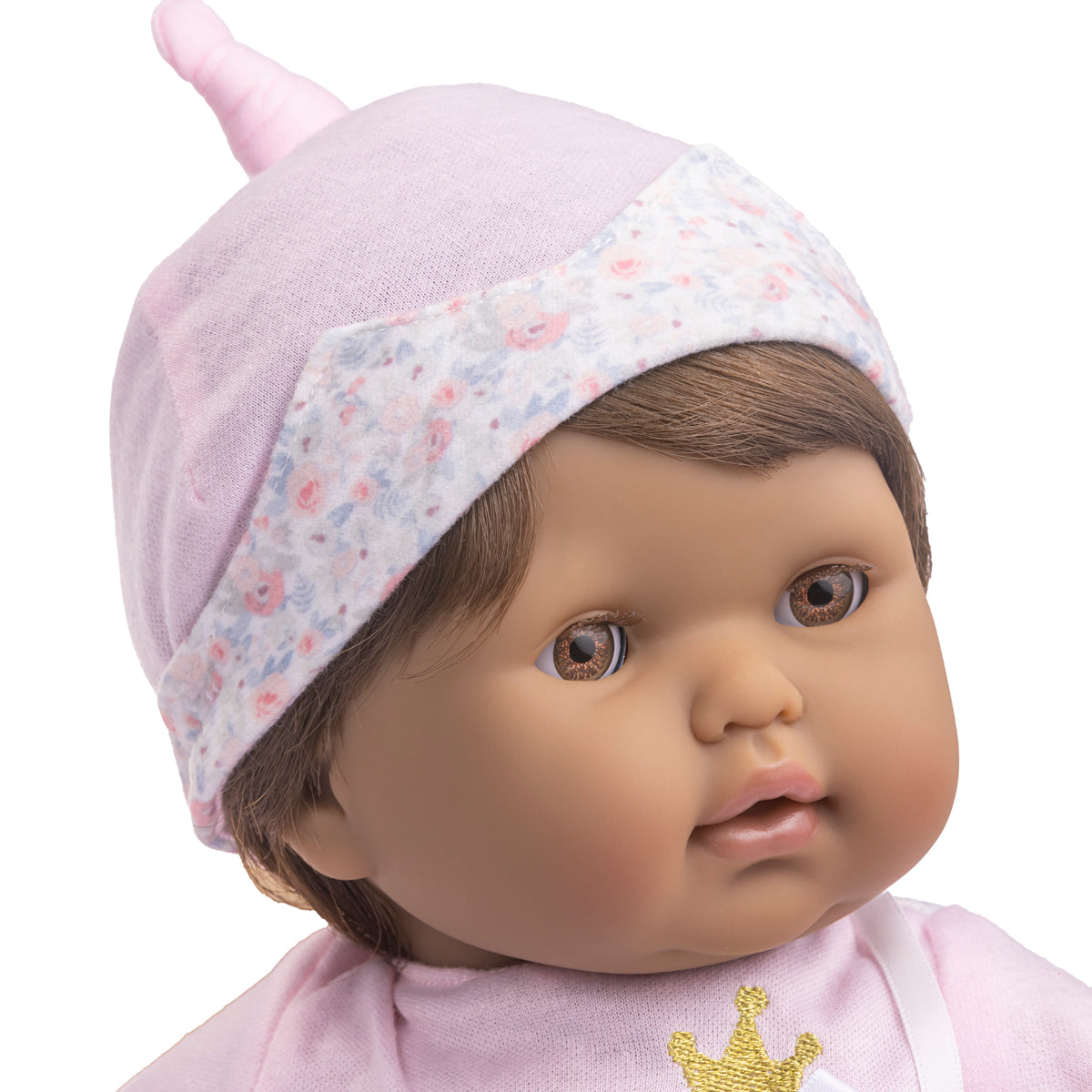 Berenguer Boutique 15" Ethnic Realistic Soft Body Baby Doll Brown Hair Open/Close Eyes 10 Pcs. Set | Pink | Ages 2+