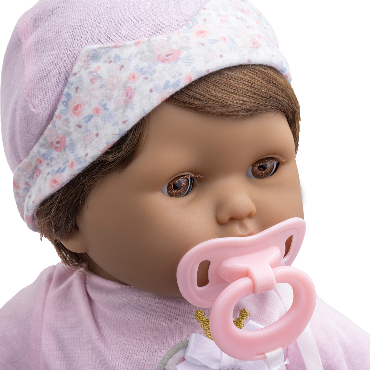 Berenguer Boutique 15" Ethnic Realistic Soft Body Baby Doll Brown Hair Open/Close Eyes 10 Pcs. Set | Pink | Ages 2+