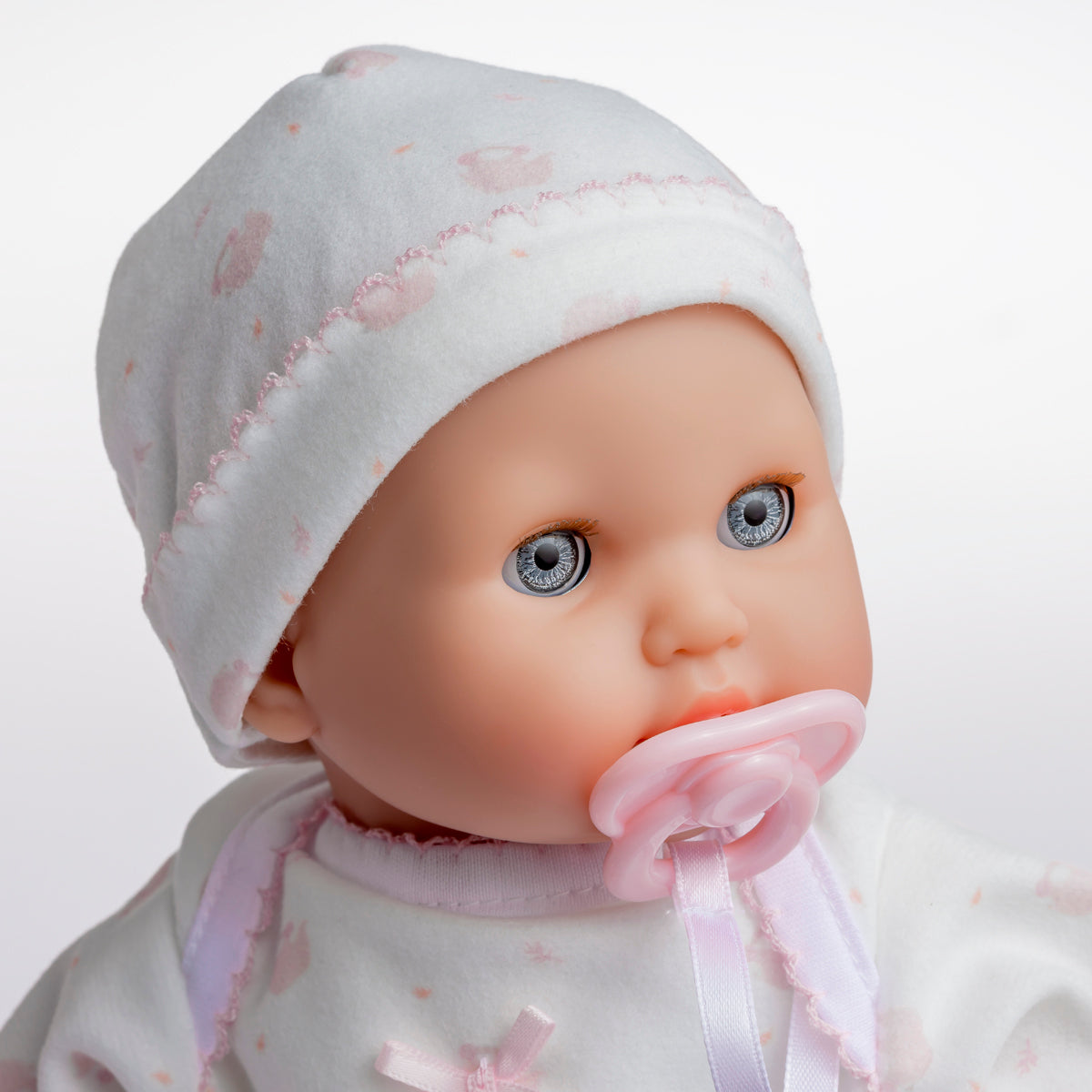 JC Toys 12.5” Soft Body Baby Doll with Pink Polka Dot Carrier – Realistic Newborn Doll with Removable Outfit and Matching Hat – Nonis Berenguer Boutique