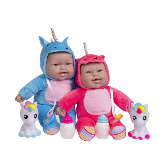 Lots to Cuddle Babies ® Soft Body Baby Doll TWINS in Assorted Animal Outfits w/ Accessories and Pacifier.