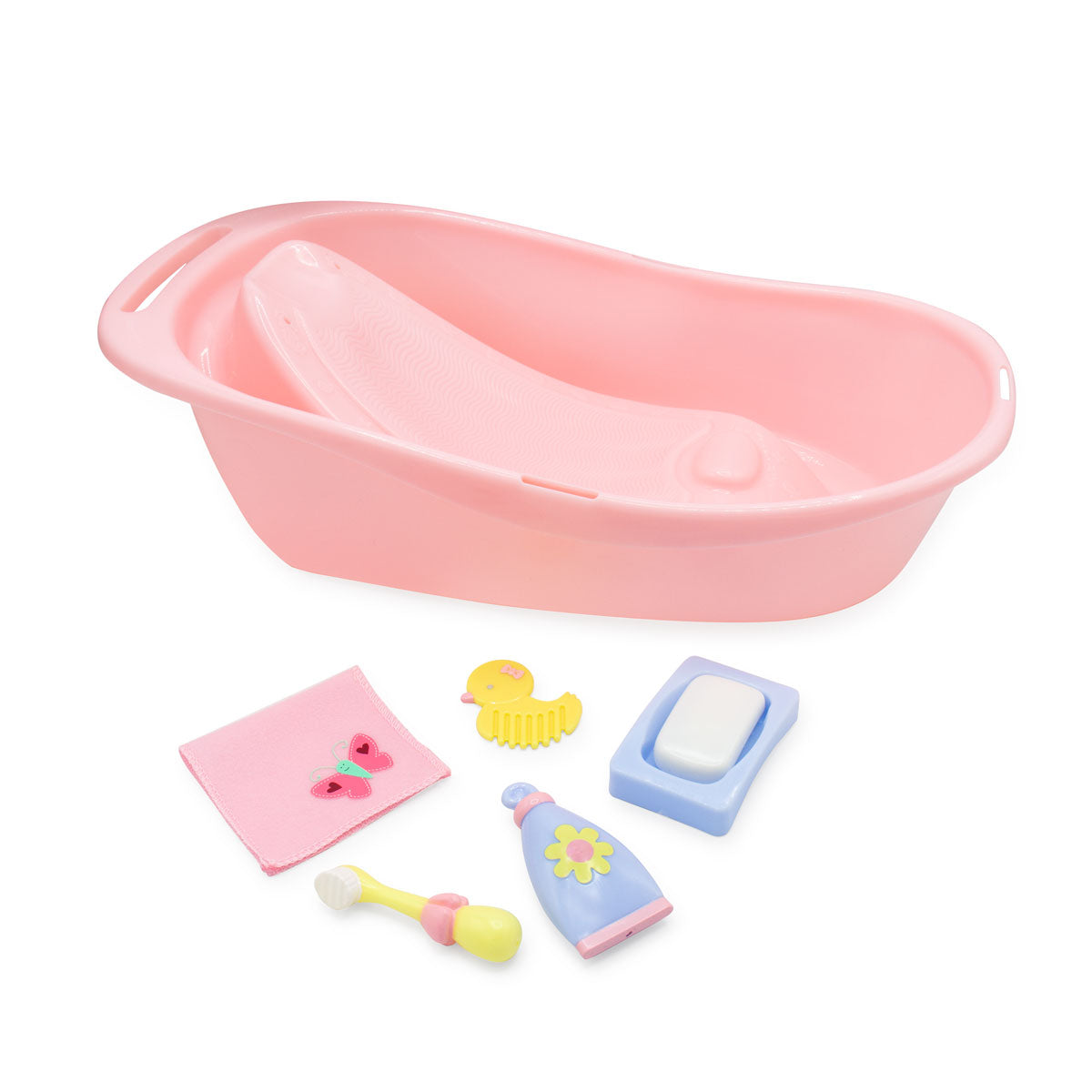 For Keeps! Pink Baby Doll Bath Gift Set Fits Most Dolls up to 16” - Ages 2+
