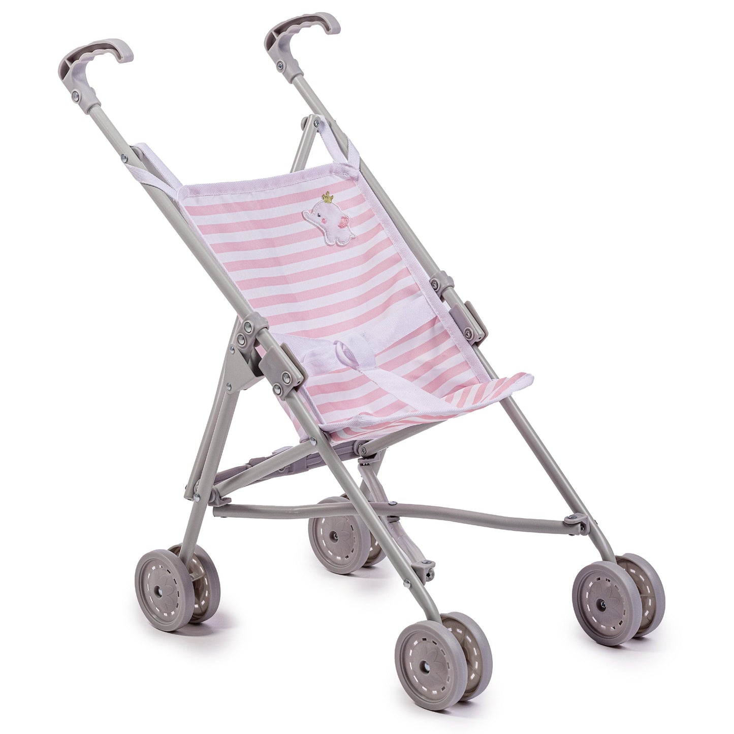 JC Toys Berenguer Boutique Single Umbrella Baby Doll Stroller Elephant Theme Pink Ages 2 + - JC Toys Group Inc.