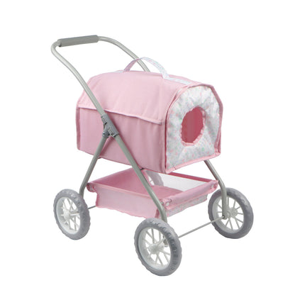 Pink doll plush carrier