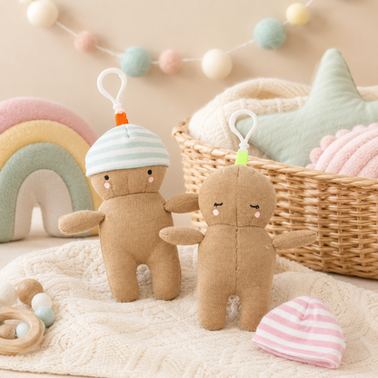 Xiquis™ Reversible Soft Baby Dolls – Collectible Eco-Friendly Plush Dolls in PDQ Display by JC Toys