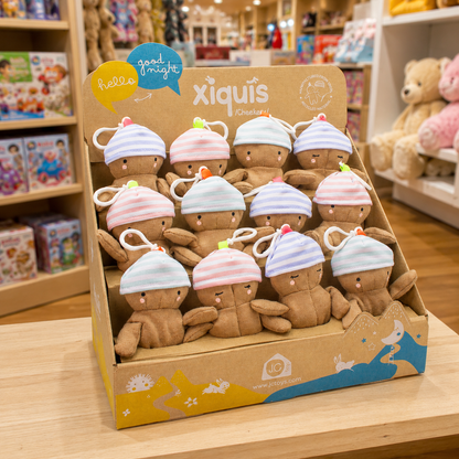 Xiquis™ Reversible Soft Baby Dolls – Collectible Eco-Friendly Plush Dolls in PDQ Display by JC Toys